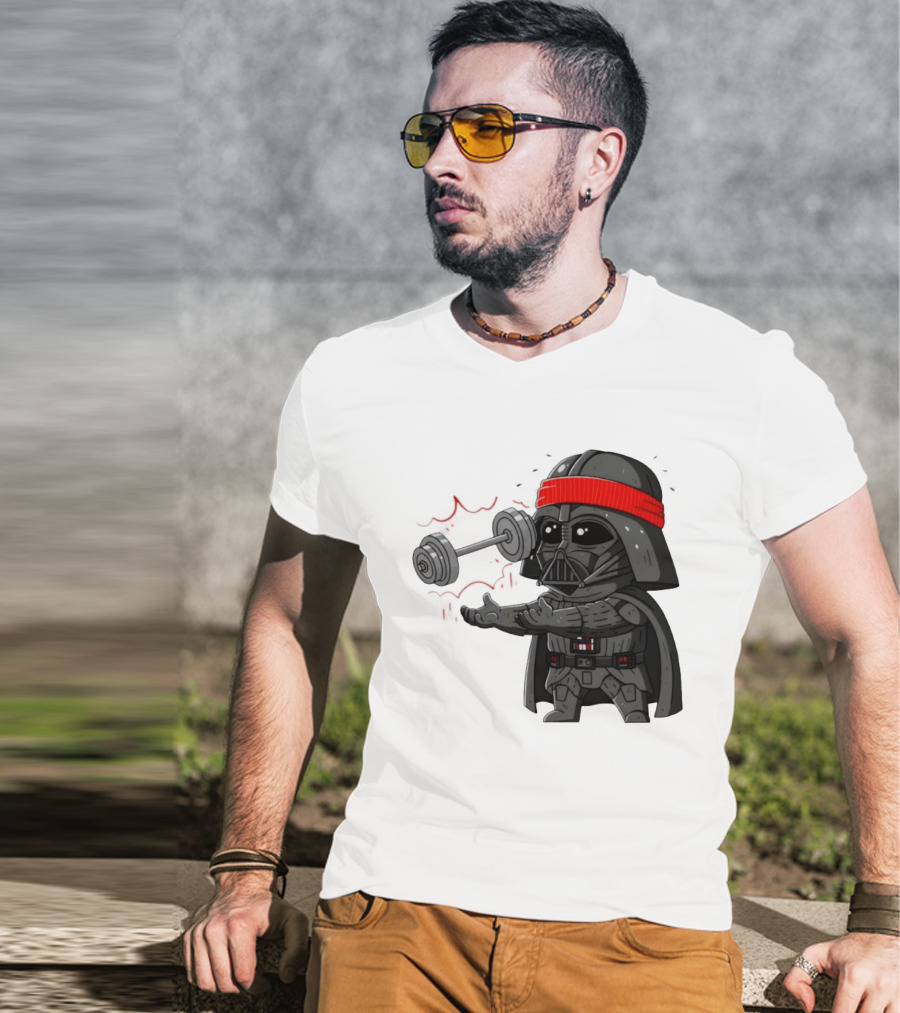 Force Lift Red Bandana Parody Villain Exercise Humor T-Shirt