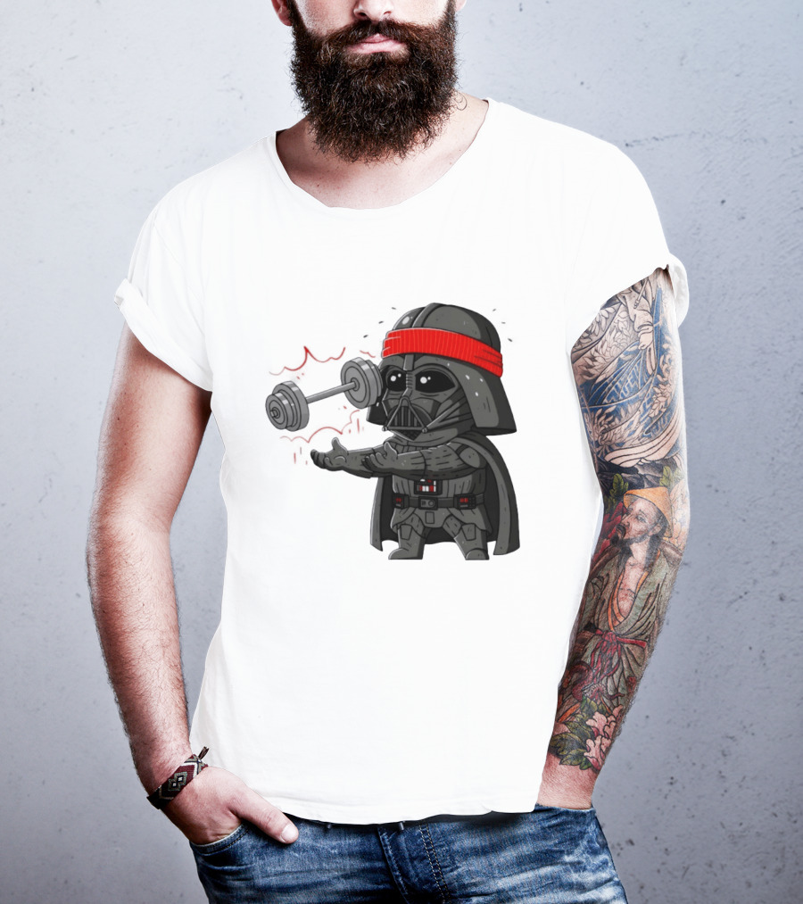 Force Lift Red Bandana Parody Villain Exercise Humor T-Shirt