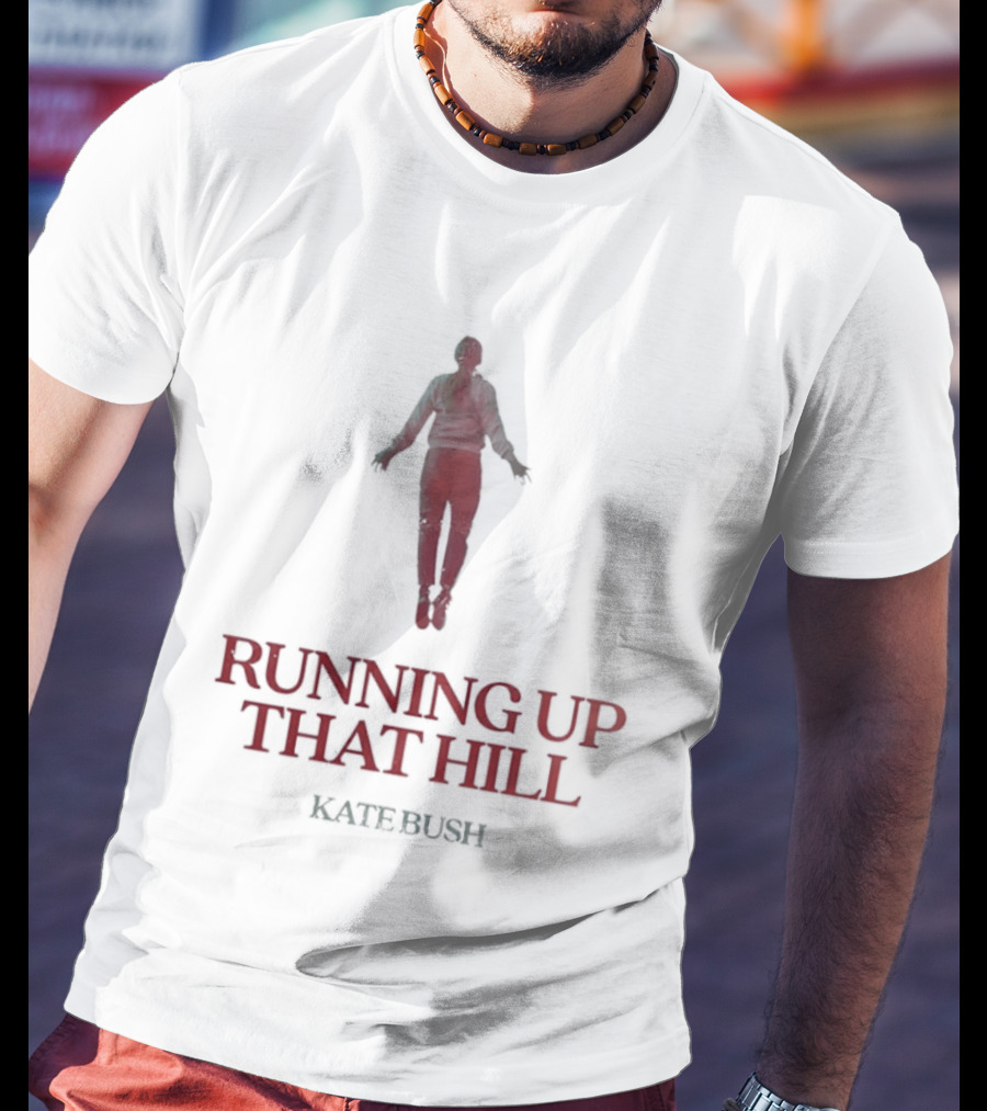 Running Up That Hill Kate Bush Music Stranger Things Silhouette Floating Figure T-Shirt