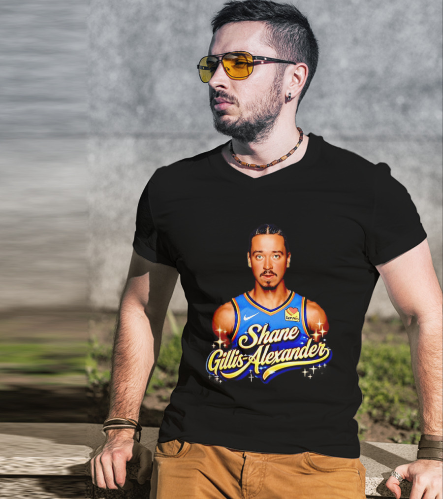 Nike Shane Gillis Alexander Loves Oklahoma City Thunder Basketball T-Shirt