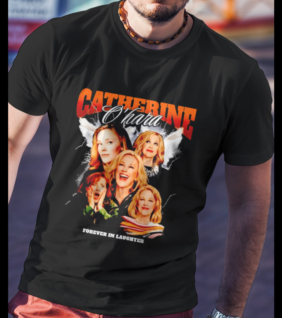 Catherine O'Hara Forever In Laughter Wings Collage T-Shirt