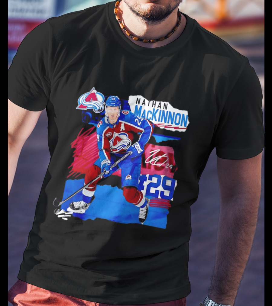Nathan MacKinnon 29 Colorado Avalanche Hockey NHL Player T-Shirt