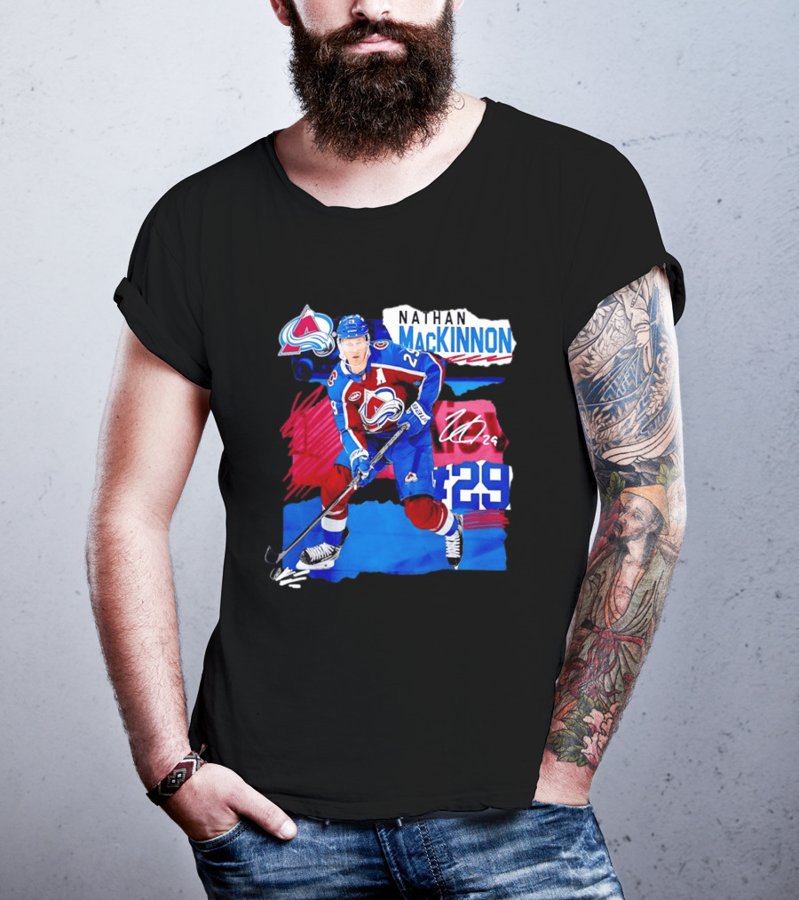 Nathan MacKinnon 29 Colorado Avalanche Hockey NHL Player T-Shirt