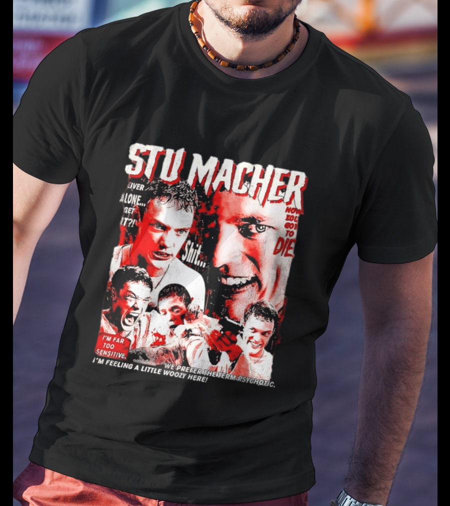 Stu Macher Scream Movie Liver Alone Get It Iconic Horror T-Shirt