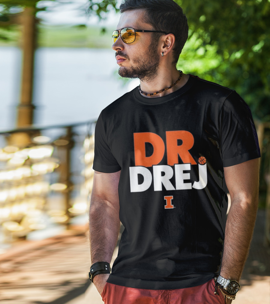 Andrej Stojakovic Dr. Drej I Illinois Fighting Illini T-Shirt