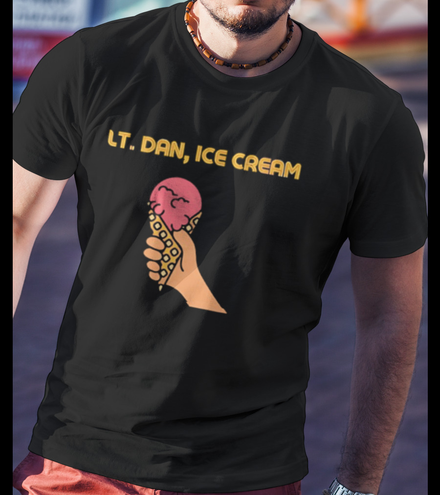 LT Dan Ice Cream Cone Hand T-Shirt