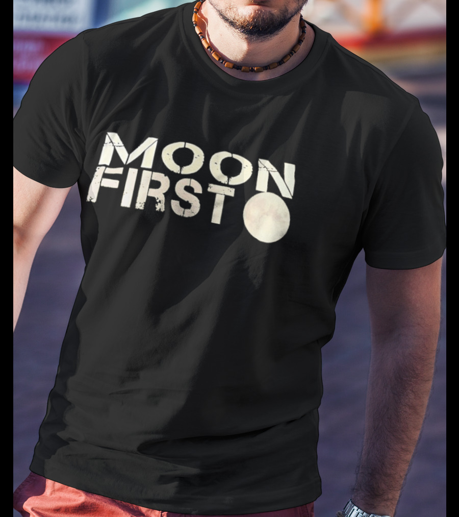 Moon First Text With Moon T-Shirt