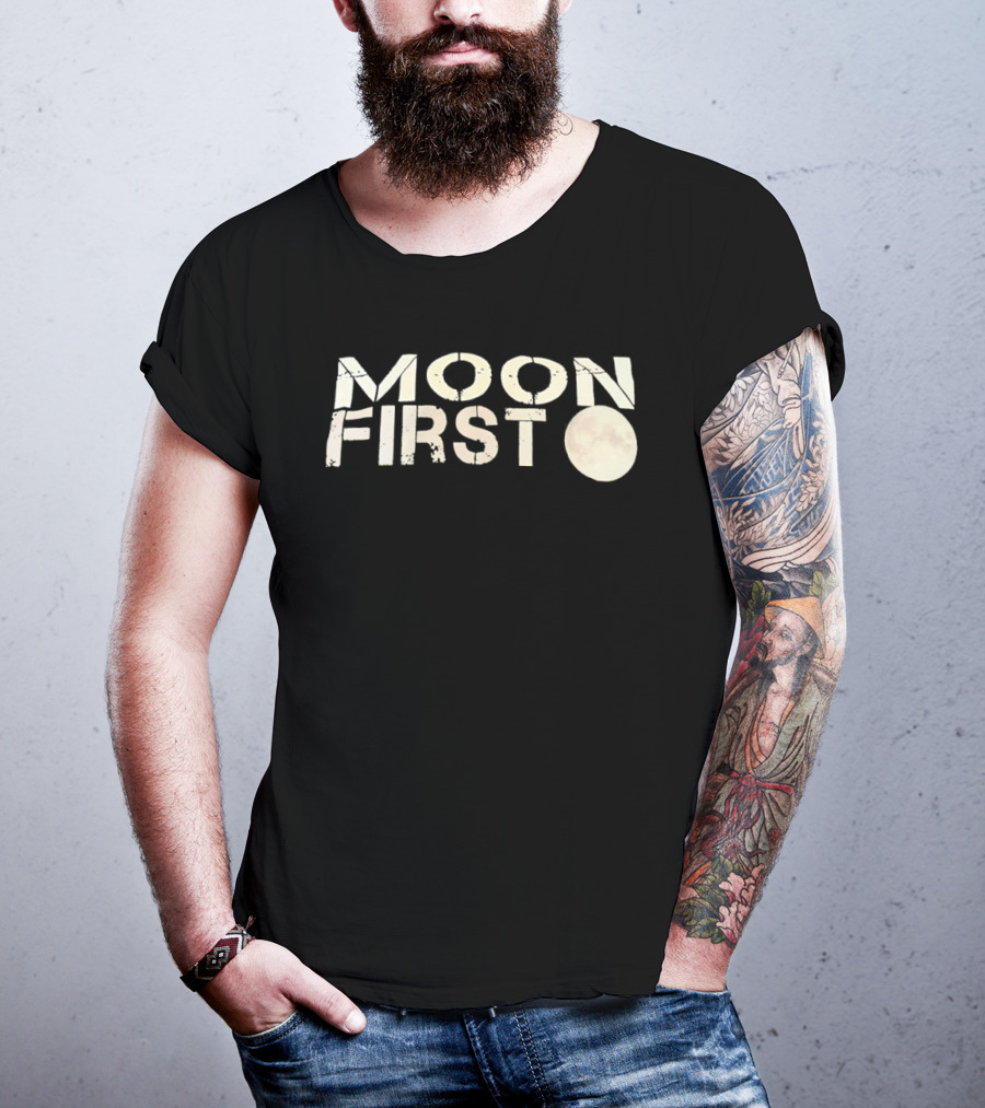 Moon First Text With Moon T-Shirt
