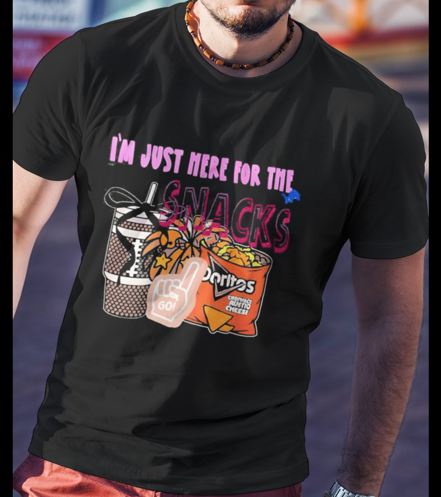 I'm Just Here For The Snacks Detroit Lions Doritos And Go Drink T-Shirt