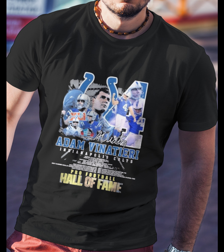 Indianapolis Colts Adam Vinatieri Pro Football Hall Of Fame T-Shirt