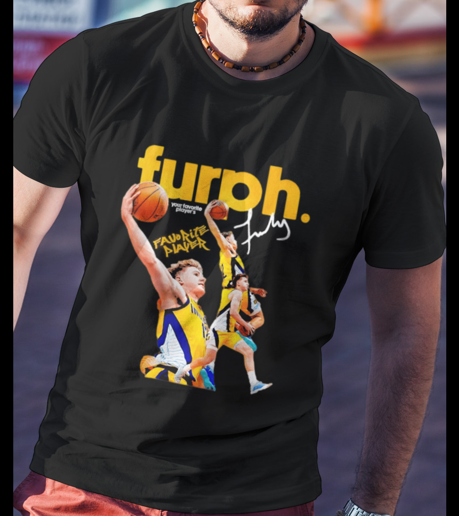 Furphy Indiana Pacers Basketball Player Jump Shot Action T-Shirt