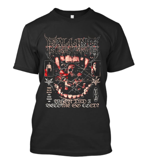 Falling In Reverse When Did I Become So Cold 2026 Skull Vampire T-Shirt