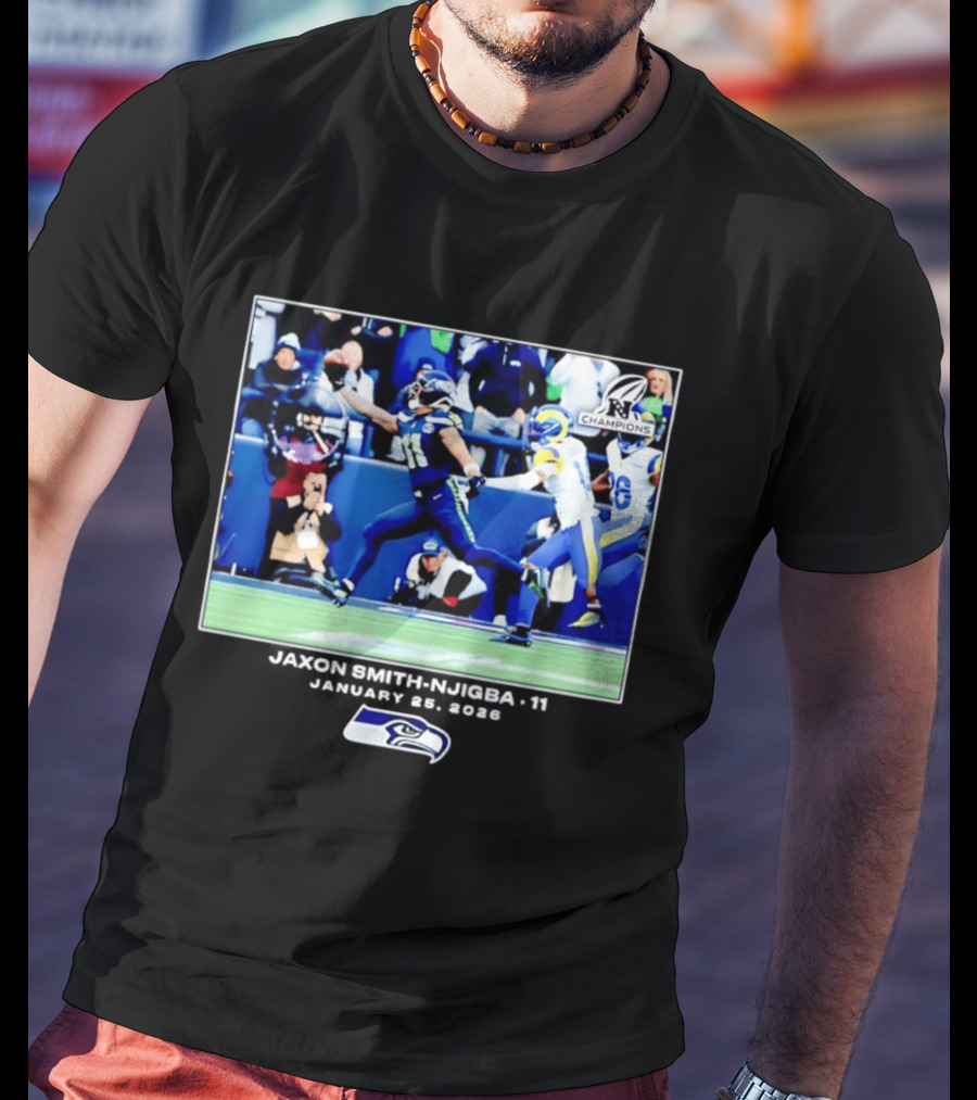 Seattle Seahawks Jaxon Smith Njigba 11 January 25 2026 Game Day Highlight Champions T-Shirt