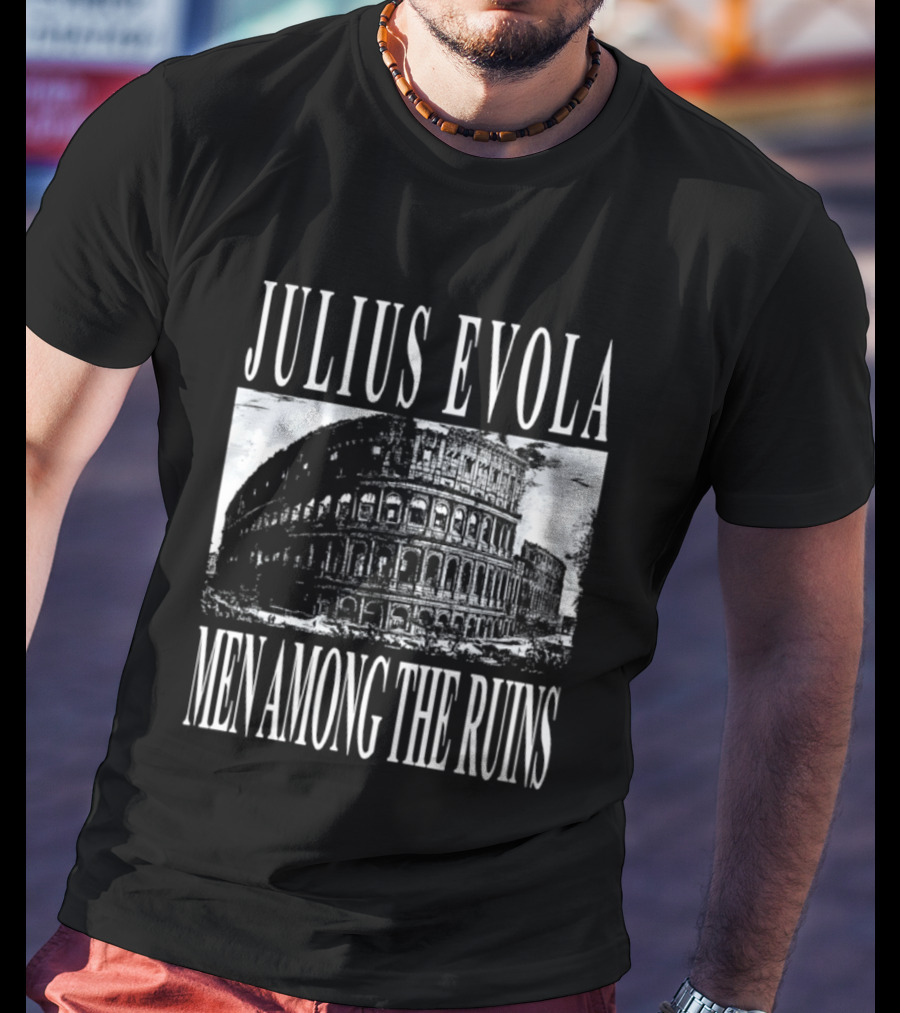 Julius Evola Men Among The Ruins Colosseum Motif T-Shirt