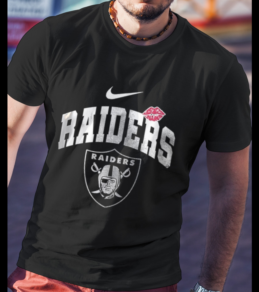 Nike Raiders Kiss Makeup Artist Las Vegas Raiders T-Shirt