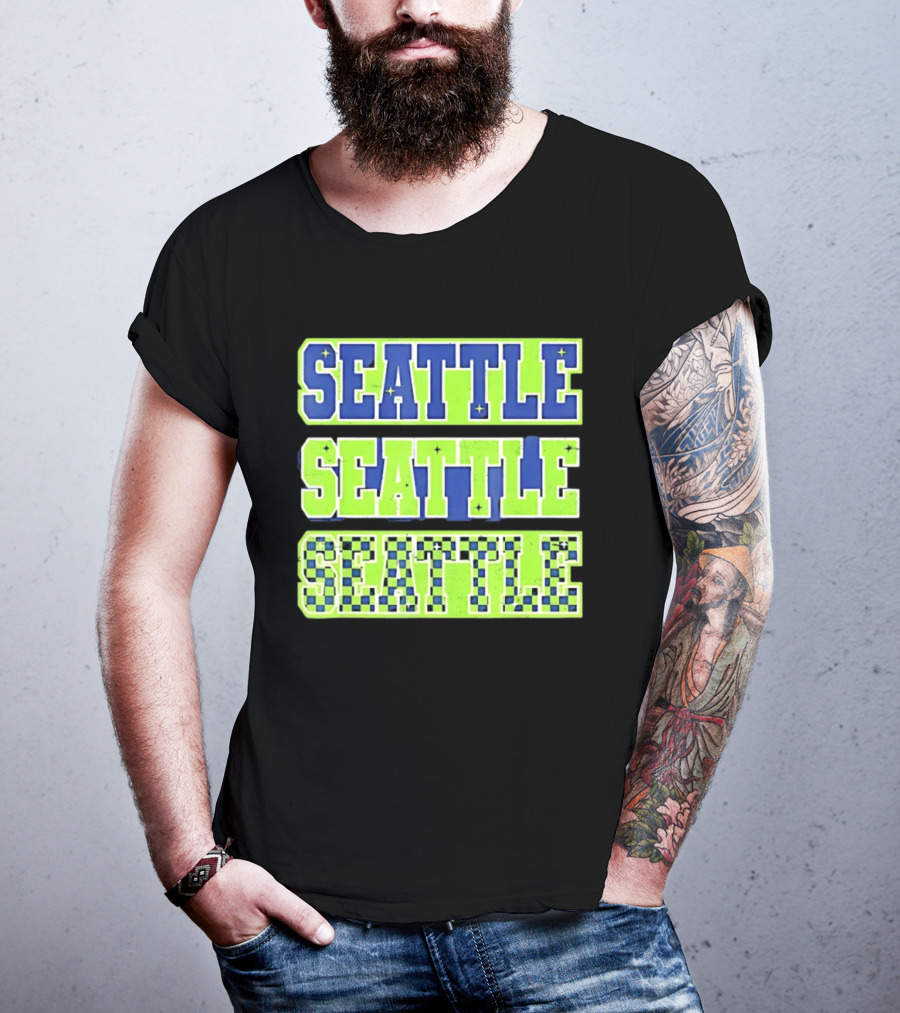 Seattle Seahawks Neon Green Seattle Seattle T-Shirt