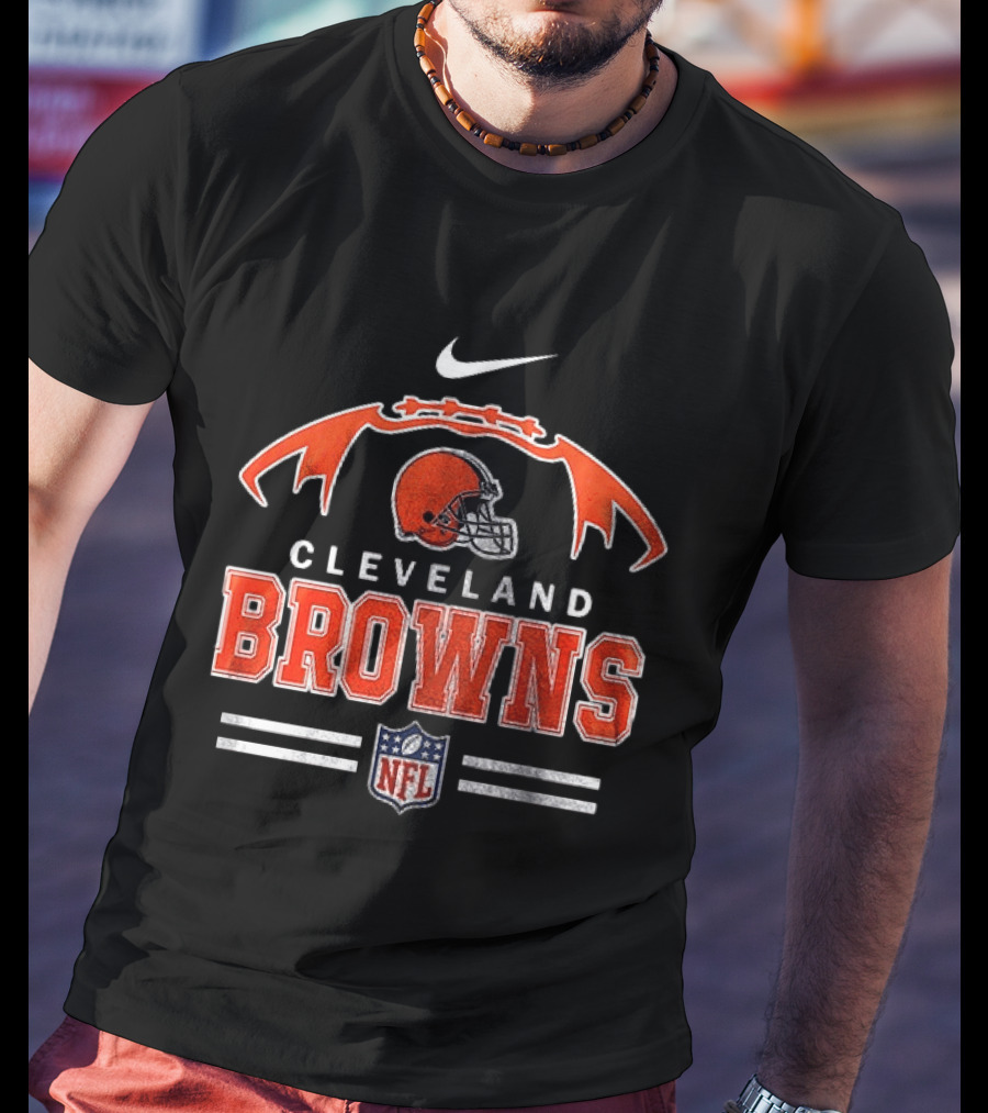 Cleveland Browns NFL Grumpy Old Caterpillar Operator Nike Logo Football Helmet T-Shirt