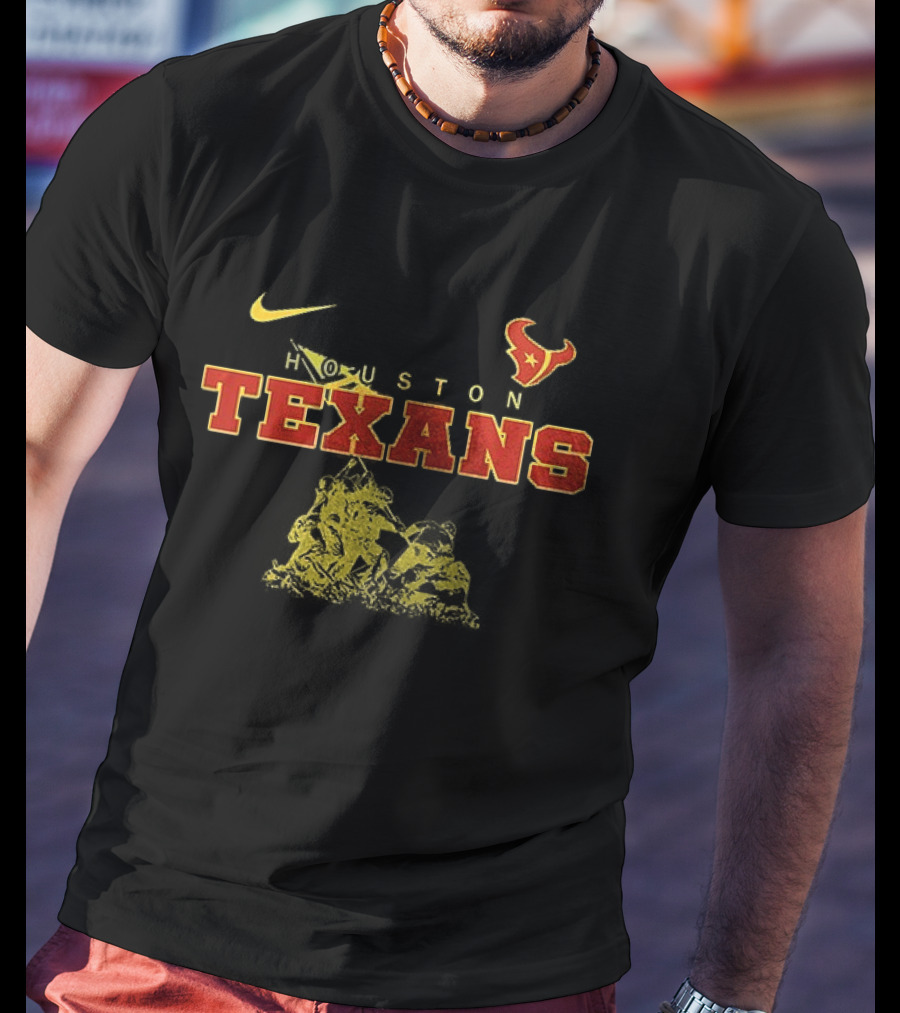 Houston Texans Being A Marine Is A Choice Being A Marine Veteran Is An Honor T-Shirt