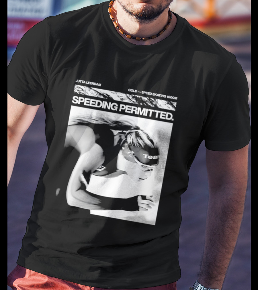 Jutta Leerdam Nike Speeding Permitted Gold Medal 1000m Olympic Speed Skating T-Shirt