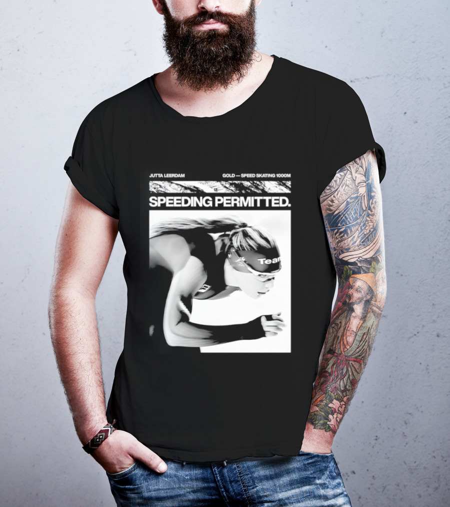 Jutta Leerdam Nike Speeding Permitted Gold Medal 1000m Olympic Speed Skating T-Shirt