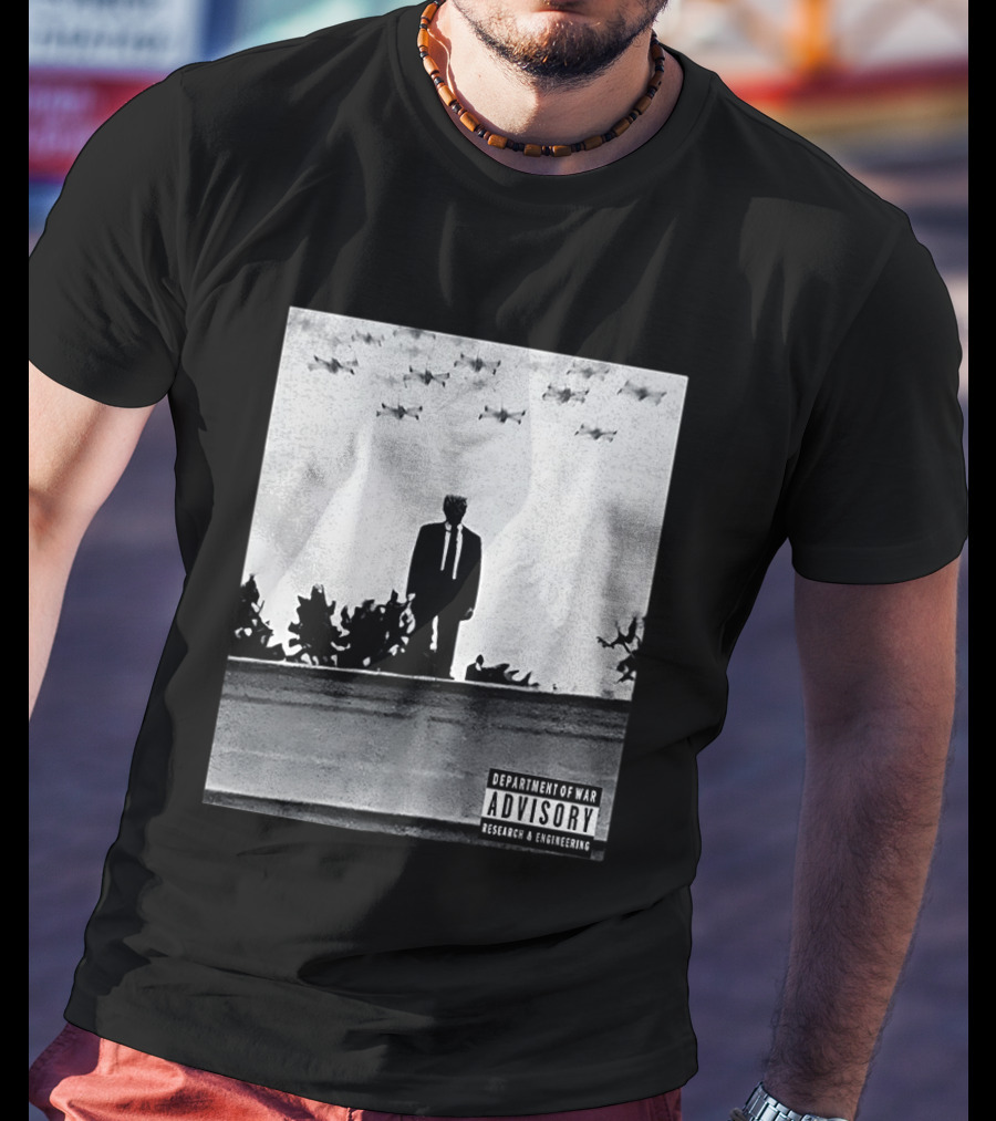 Trump Standing Tall With Advisory Research Warplanes Overhead T-Shirt
