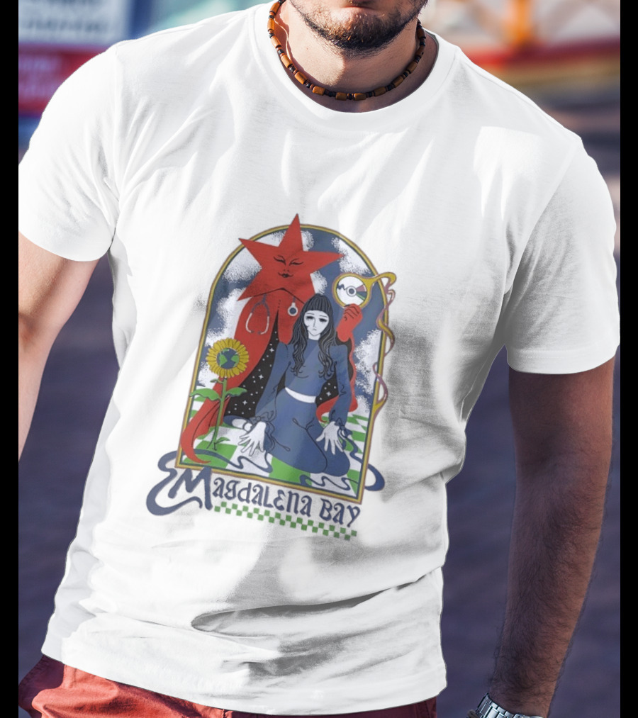 Magdalena Bay Band Psychedelic Star And Sunflower Surreal T-Shirt