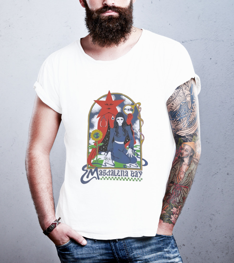 Magdalena Bay Band Psychedelic Star And Sunflower Surreal T-Shirt