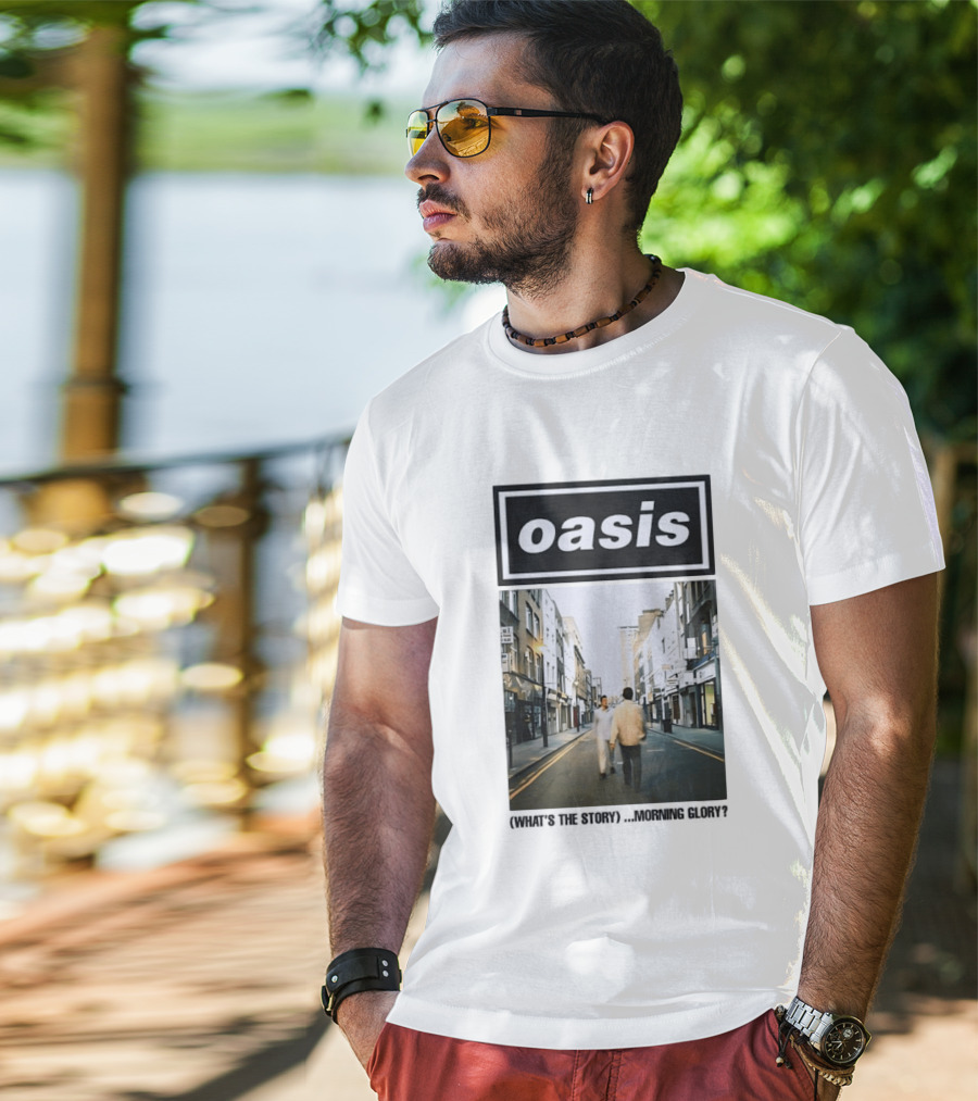 Oasis What's The Story Morning Glory Album Cover Colorful T-Shirt