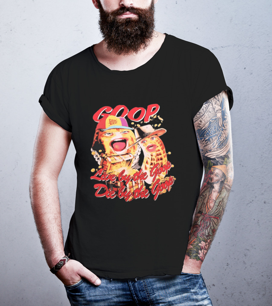 GOOP Live By The Goop Die By The Goop Peanuts Hat Drum T-Shirt