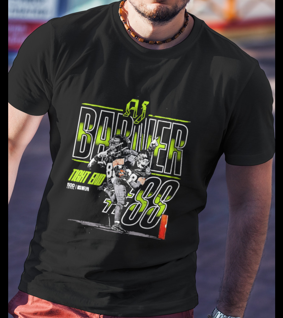 AJ Barner Seattle Seahawks 88 Name Number Tight End T-Shirt