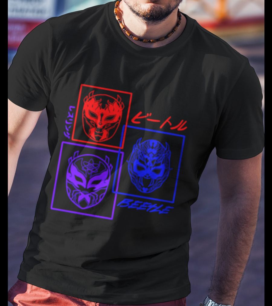 Crimson Beetle 3 Faces Of Beetle T-Shirt