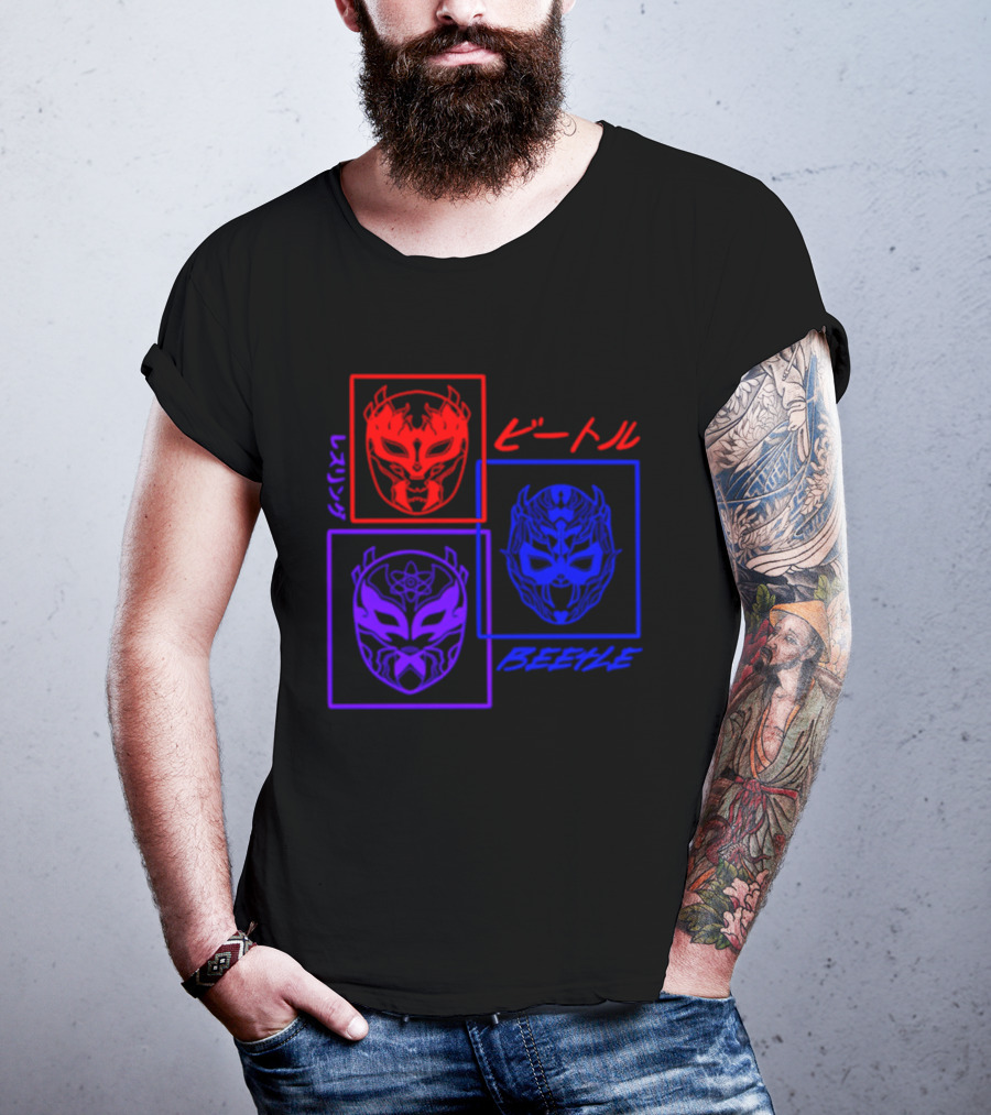 Crimson Beetle 3 Faces Of Beetle T-Shirt