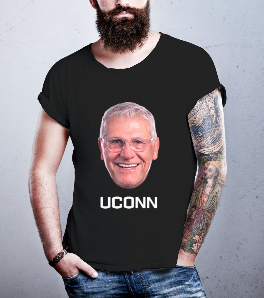 Geno Auriemma UConn Huskies Coach Smiling Face T-Shirt