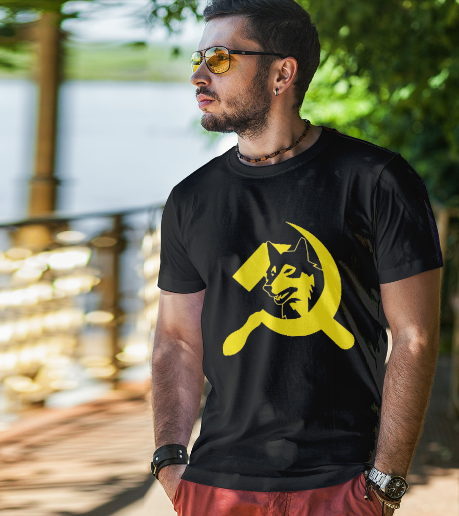 Minnesota Timberwolves Hammer Sickle Symbol Wolf Head T-Shirt