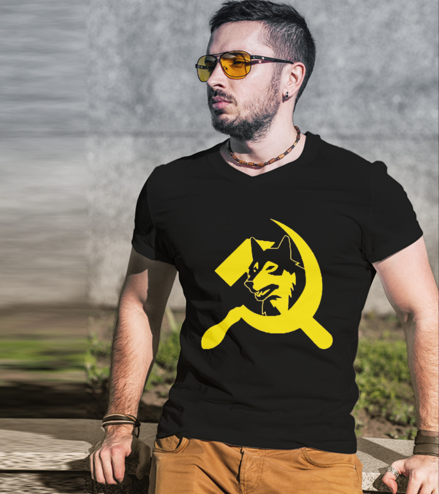 Minnesota Timberwolves Hammer Sickle Symbol Wolf Head T-Shirt