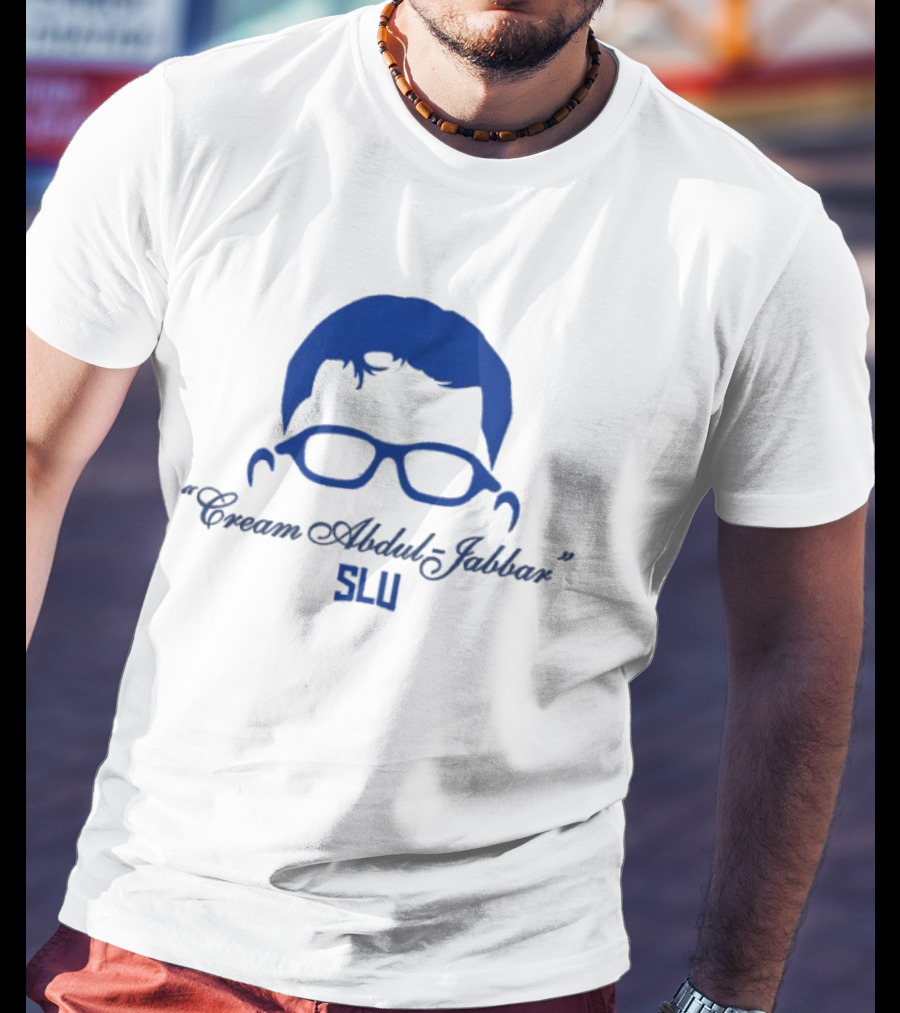 Cream Abdul Jabbar SLU Saint Louis Billikens Robbie Avila T-Shirt