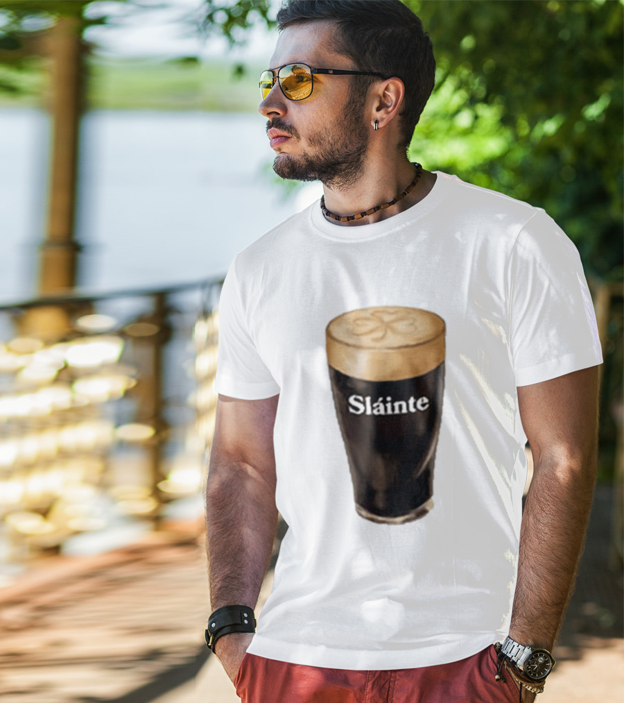 Sláinte Irish Shamrock Brew Pint T-Shirt