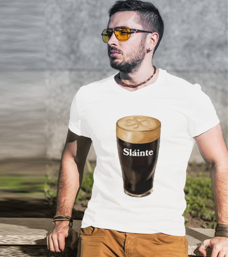 Sláinte Irish Shamrock Brew Pint T-Shirt