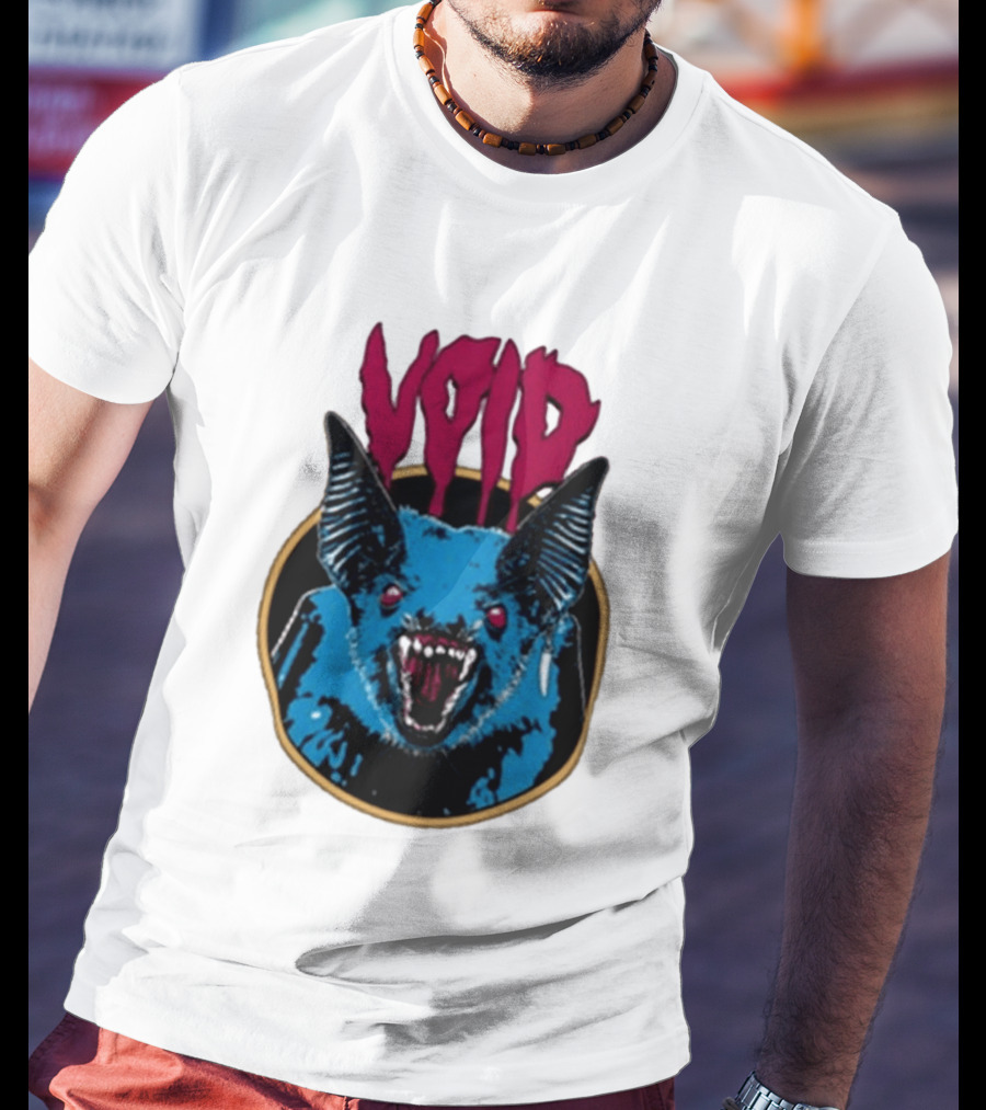 VOiD Screaming Blue Bat With Red Eyes T-Shirt