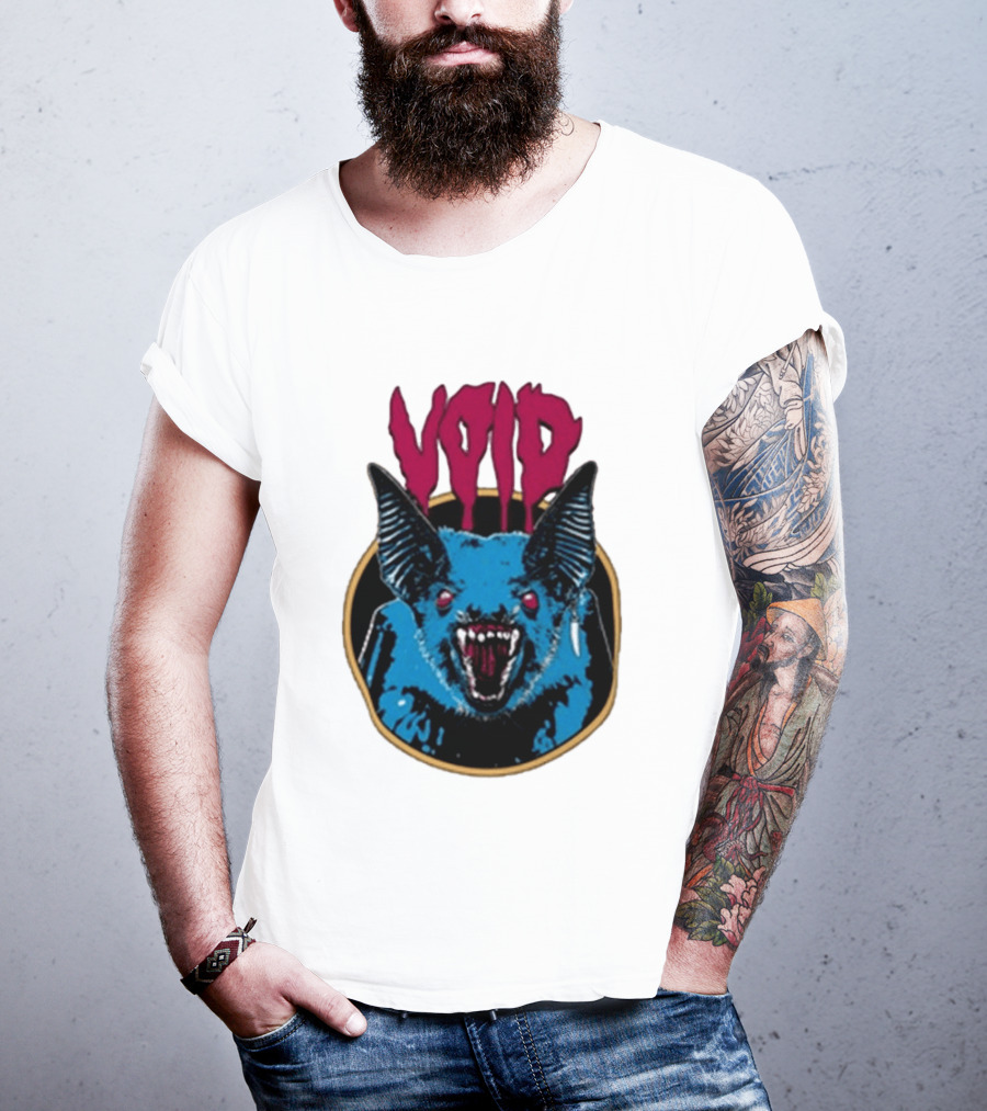 VOiD Screaming Blue Bat With Red Eyes T-Shirt