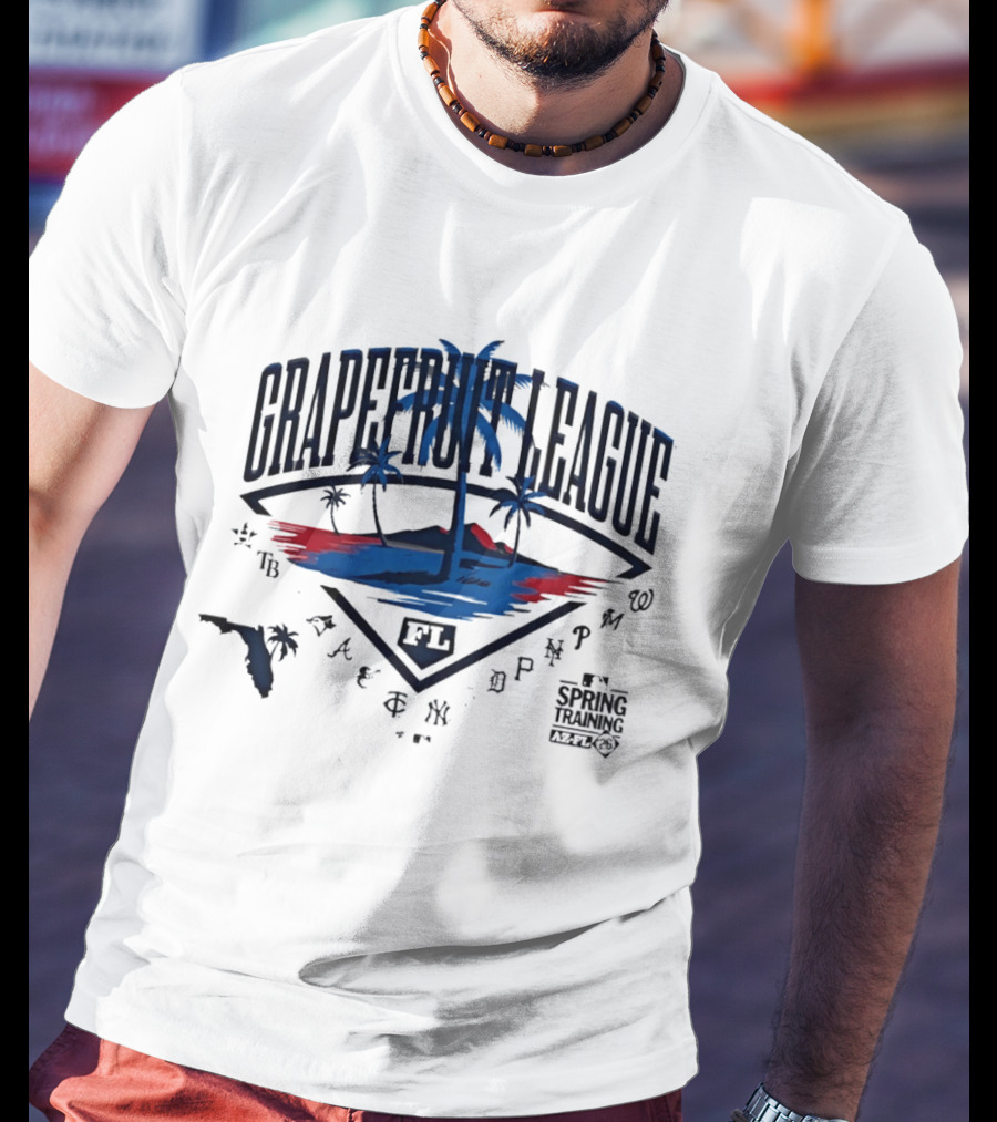 2026 Spring Training Grapefruit League Florida Baseball MLB Teams Palm Trees Tampa Miami T-Shirt