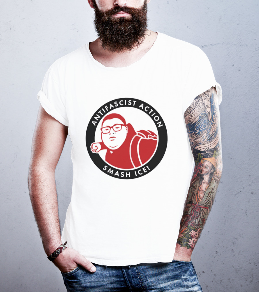 Antifascist Action Smash ICE Smash Nazi T-Shirt
