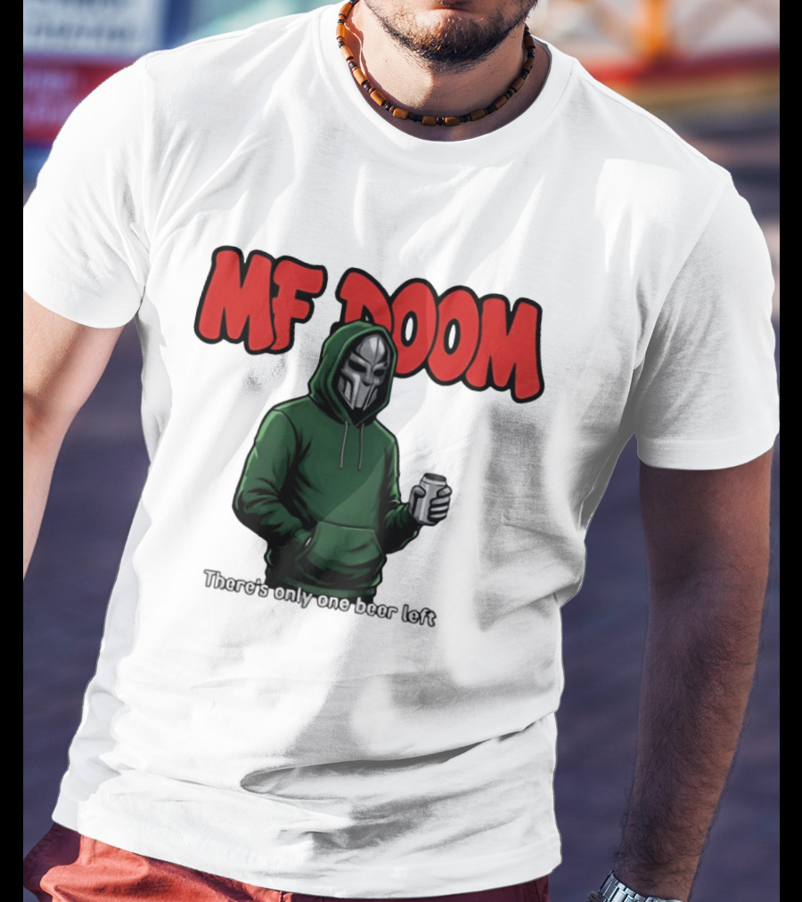MF DOOM There's Only One Beer Left Masked Rapper With Can T-Shirt