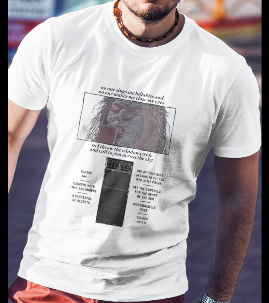 Pink Floyd Song Lyrics No One Sings Me Lullabies And No One Makes Me Close My Eyes Ravens Parable T-Shirt