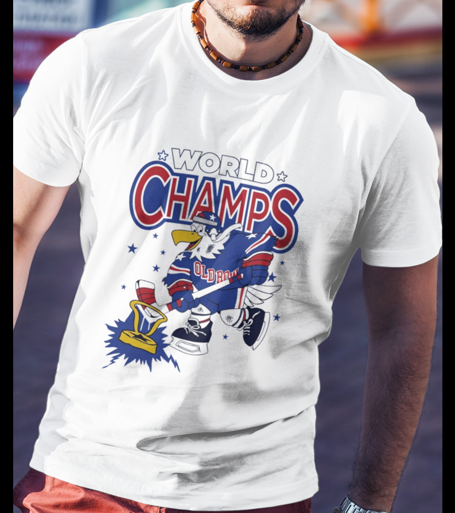 World Champs Old Boy Eagle Hockey Victory T-Shirt