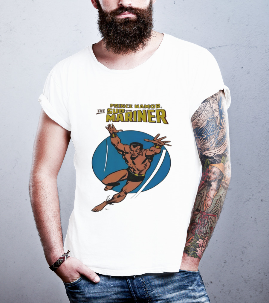 Prince Namor The Sub Mariner Iconic Comic Character Retro Dive T-Shirt