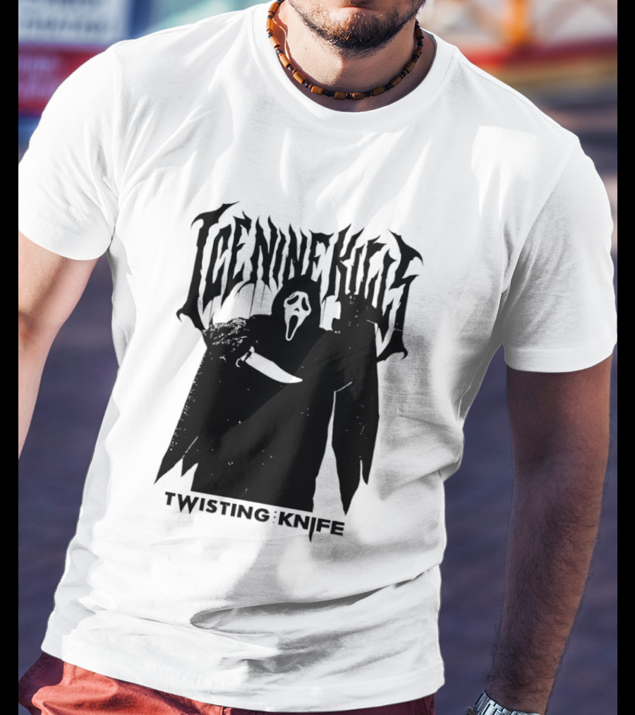 Ice Nine Kills Twisting The Knife Ghost Face Scream 7 Collaboration T-Shirt