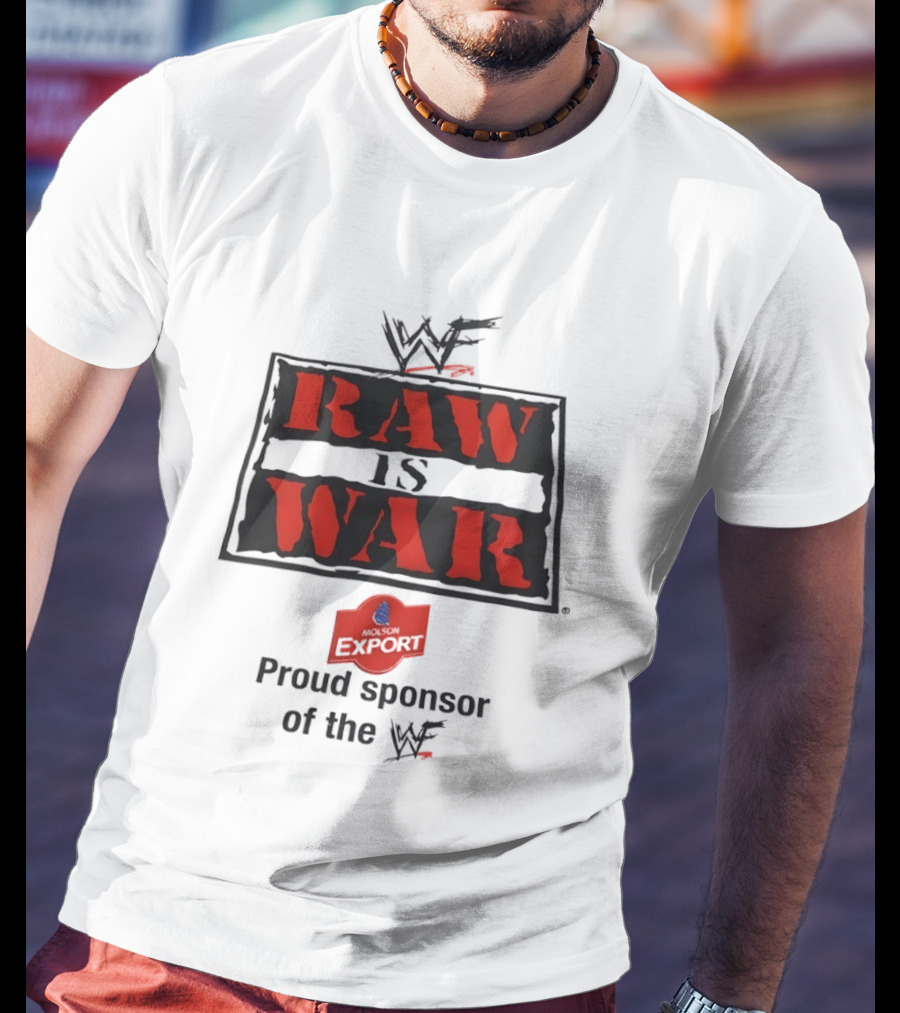 WWF Raw Is War Proud Sponsor With WWF T-Shirt
