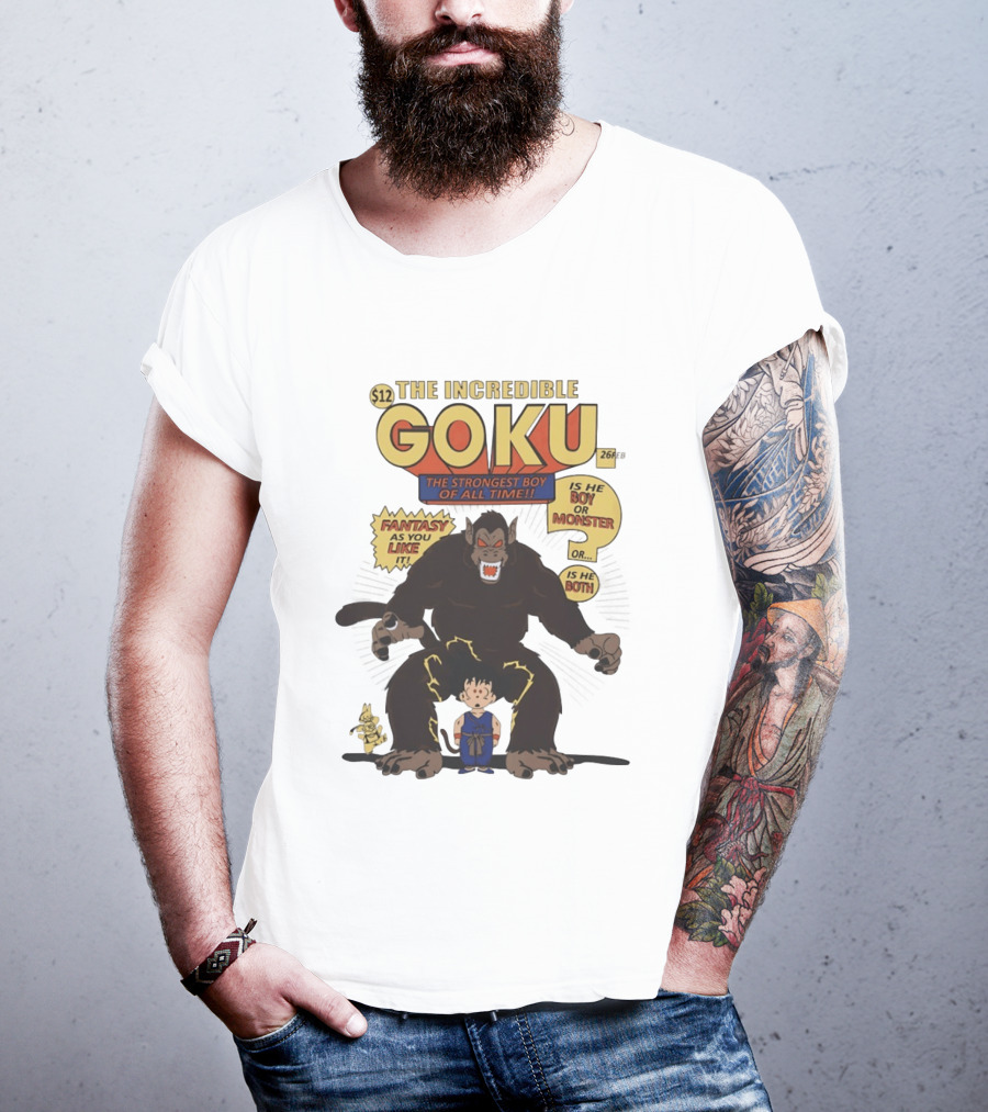 The Incredible Goku The Strongest Boy Fantasy As You Like It Monster Boy T-Shirt