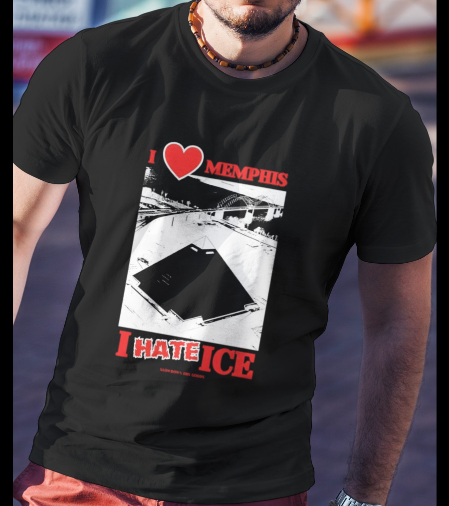 I Love Memphis I Hate Ice Slowdown Dry Goods Pyramid T-Shirt